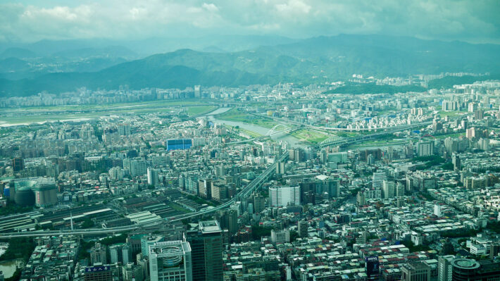 taipei 101 skyline on a long layover