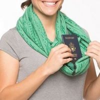 Travel scarf with hidden pocket Travel scarf with hidden pocket